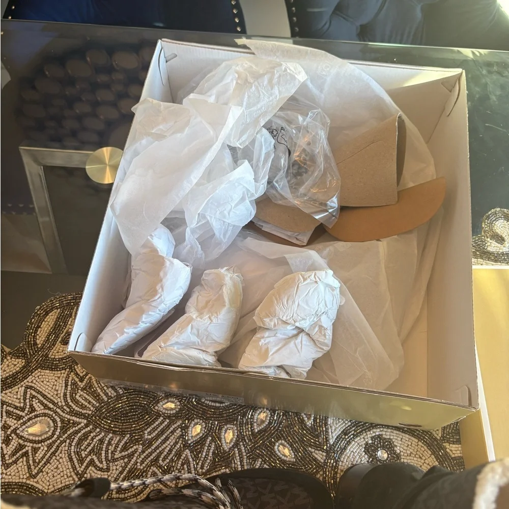 Michael Kors Black and Gray Heeled Boots - Picture 4 of 9